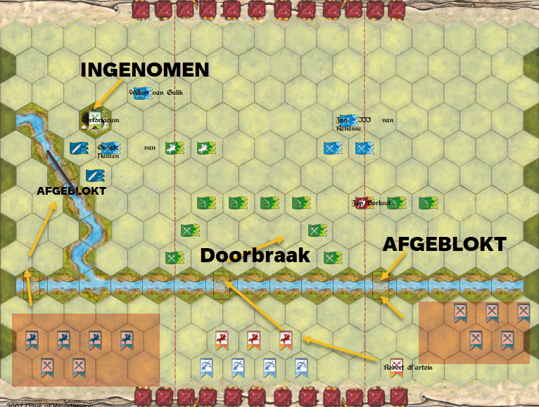 10.7.2024 – Het Gildse Heir staat pal – BattleLore 1ste editie – een “custom” scenario.